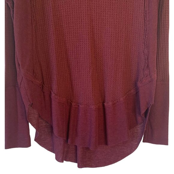 WE THE FREE Plum Purple Catalina Long Sleeve Thermal Tunic Top Size Small - Picture 6 of 8